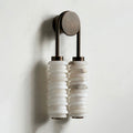 Antique brass & White Alabaster