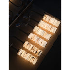 Payson Alabaster Wall Lamp Large Format Natural Stone LED Luxury Bedroom Living Room — 3 Plug Options