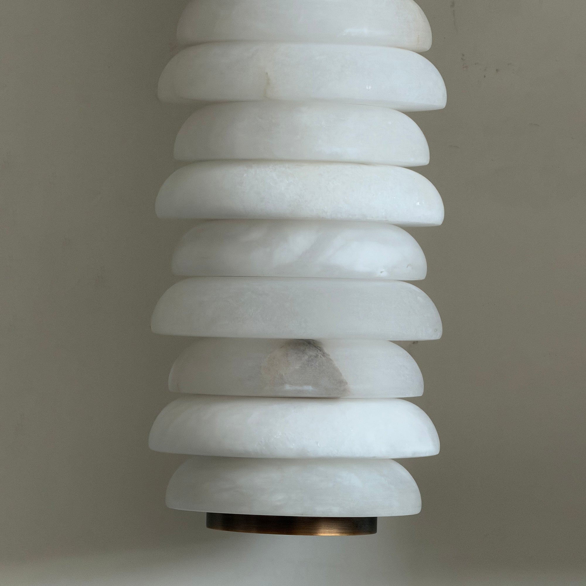 Payson Alabaster Wall Lamp Large Format Natural Stone LED Luxury Bedroom Living Room — 3 Plug Options