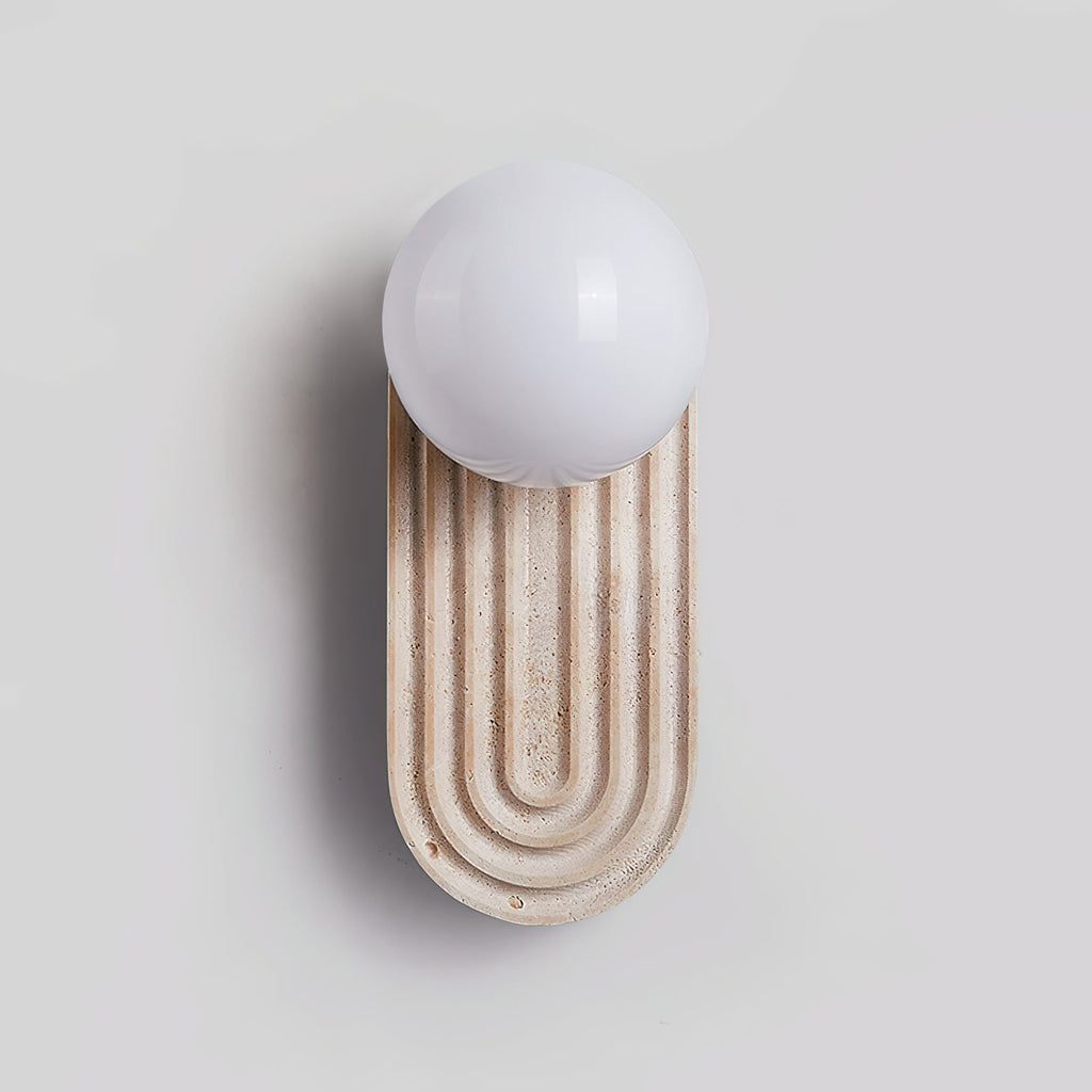 Pebivo Elegant Travertine Wall Lamp – Modern Natural Stone Sconce