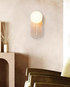 Pebivo Elegant Travertine Wall Lamp – Modern Natural Stone Sconce