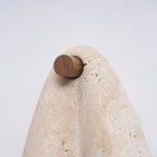 Pearlmont Travertine Wall Lamp Natural Stone LED Warm Light Bedroom Living Room — 4 Plug Options
