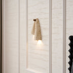 Pearlmont Travertine Wall Lamp Natural Stone LED Warm Light Bedroom Living Room — 4 Plug Options
