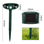 Solar Ultrasonic Fox Deterrent – Motion-Activated Animal Repeller for Garden, Lawn & Outdoor