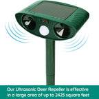 Solar Ultrasonic Fox Deterrent – Motion-Activated Animal Repeller for Garden, Lawn & Outdoor
