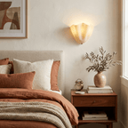 Petalia Glass Wall Sconce Art Deco LED Bedroom Living Room Hallway — Beige Green Brown Amber