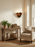 Petalia Glass Wall Sconce Art Deco LED Bedroom Living Room Hallway — Beige Green Brown Amber