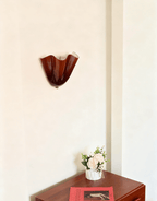 Petalia Glass Wall Sconce Art Deco LED Bedroom Living Room Hallway — Beige Green Brown Amber