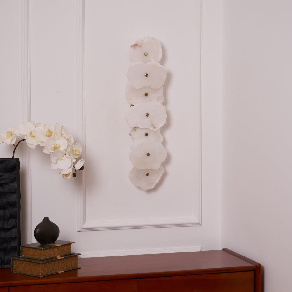 Cevra Elegant Alabaster Flower Wall Lamp