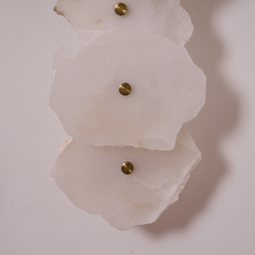 Cevra Elegant Alabaster Flower Wall Lamp