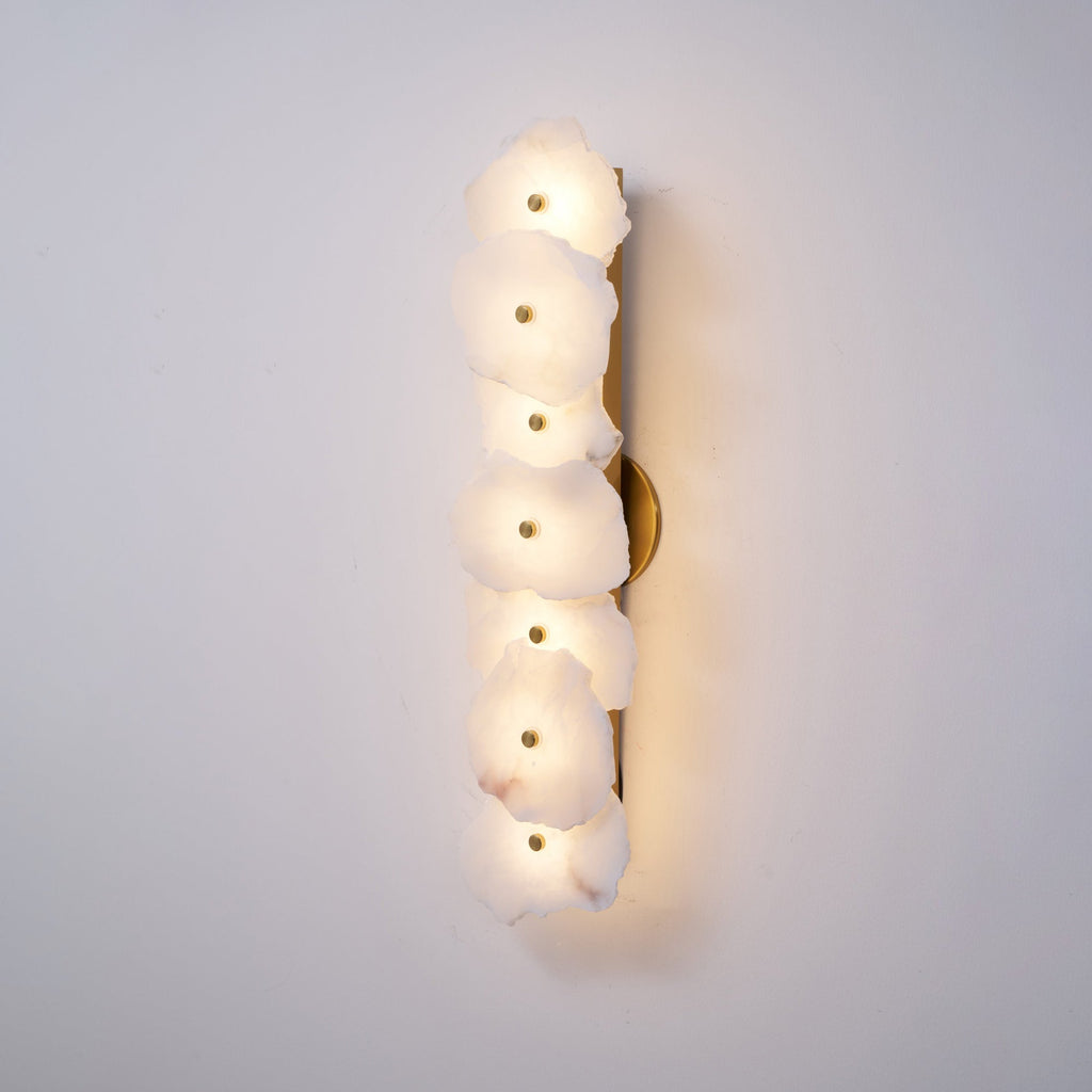 Cevra Elegant Alabaster Flower Wall Lamp