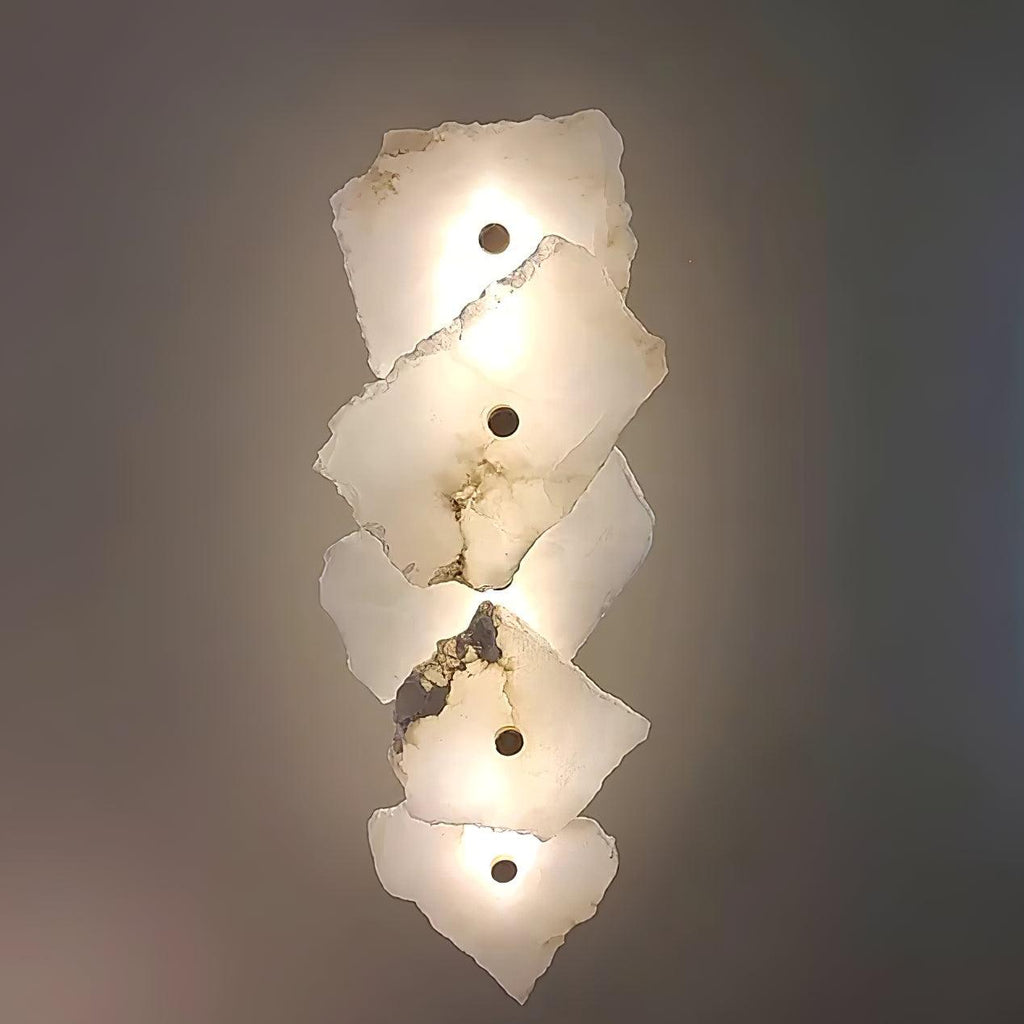 Cevra Elegant Alabaster Flower Wall Lamp