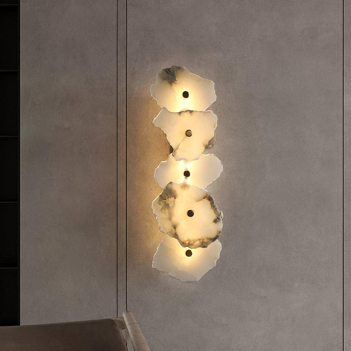 Ritta Alabaster Floral Wall Lamp