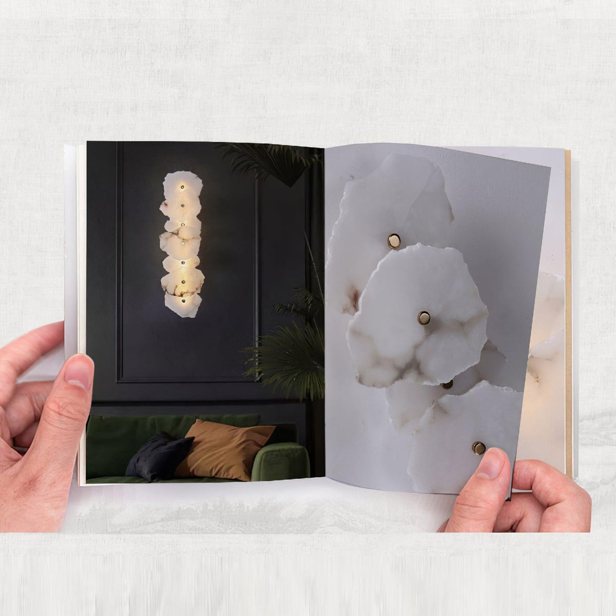 Ritta Alabaster Floral Wall Lamp