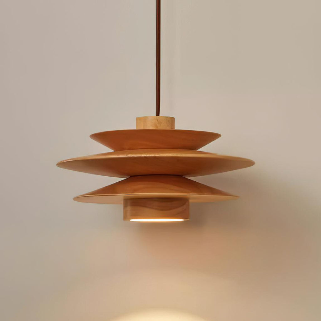 Axis Mid Century Walnut Pendant Light