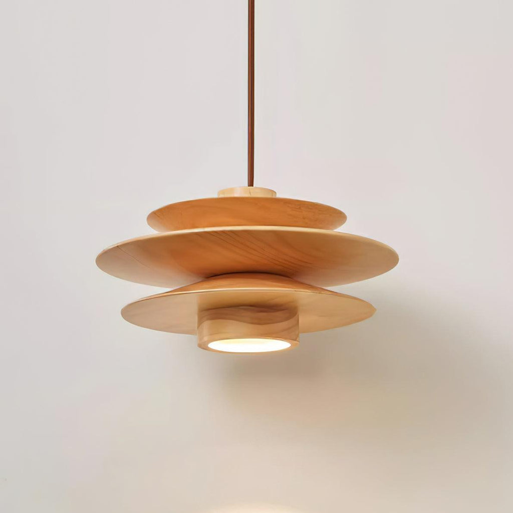 Axis Mid Century Walnut Pendant Light