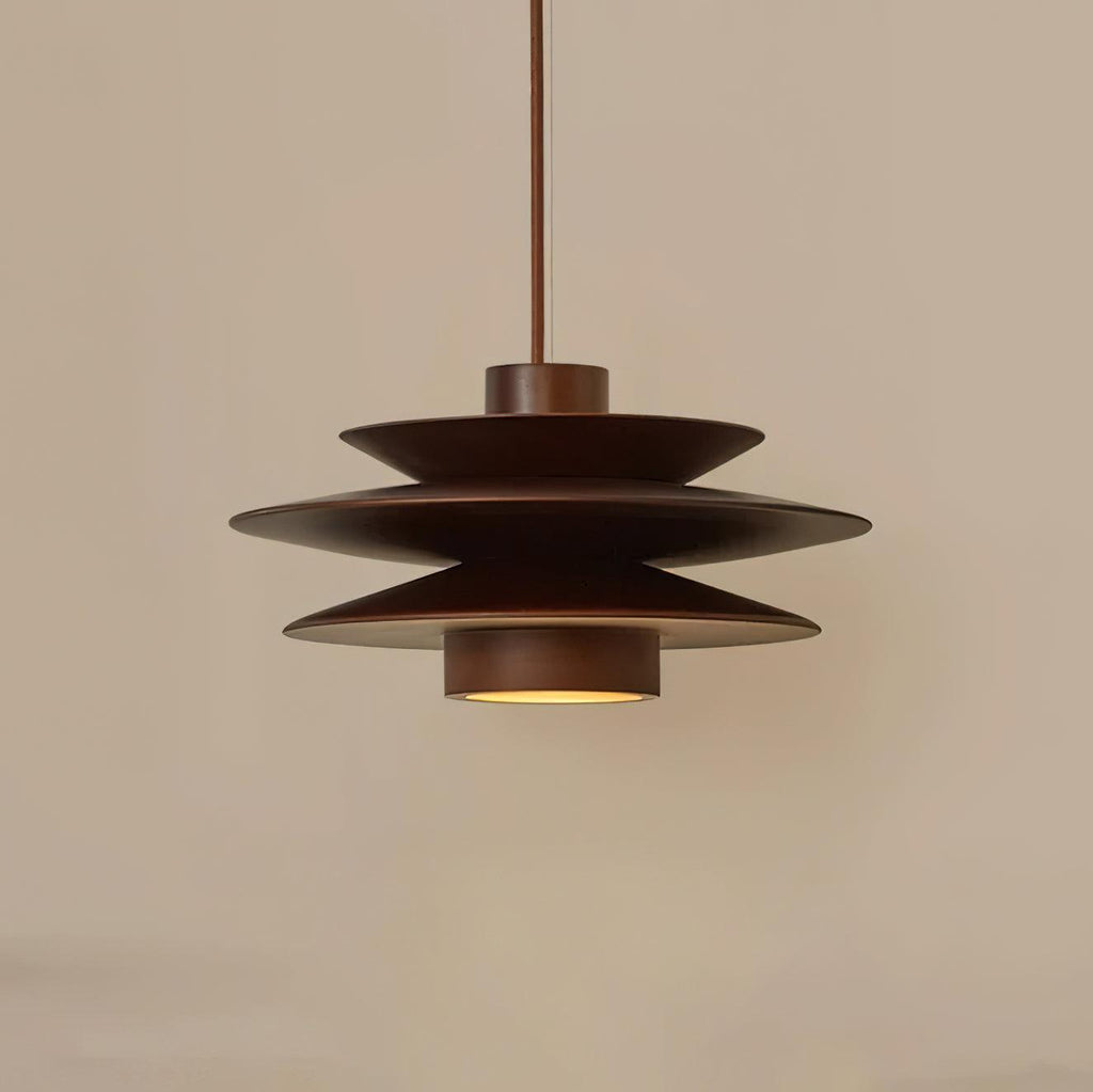 Axis Mid Century Walnut Pendant Light