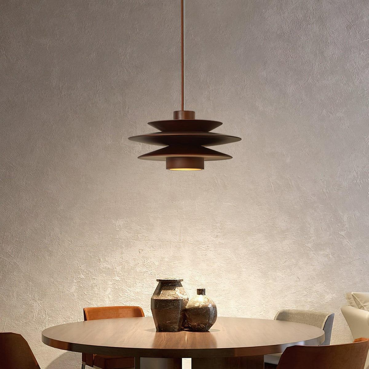 Axis Mid Century Walnut Pendant Light