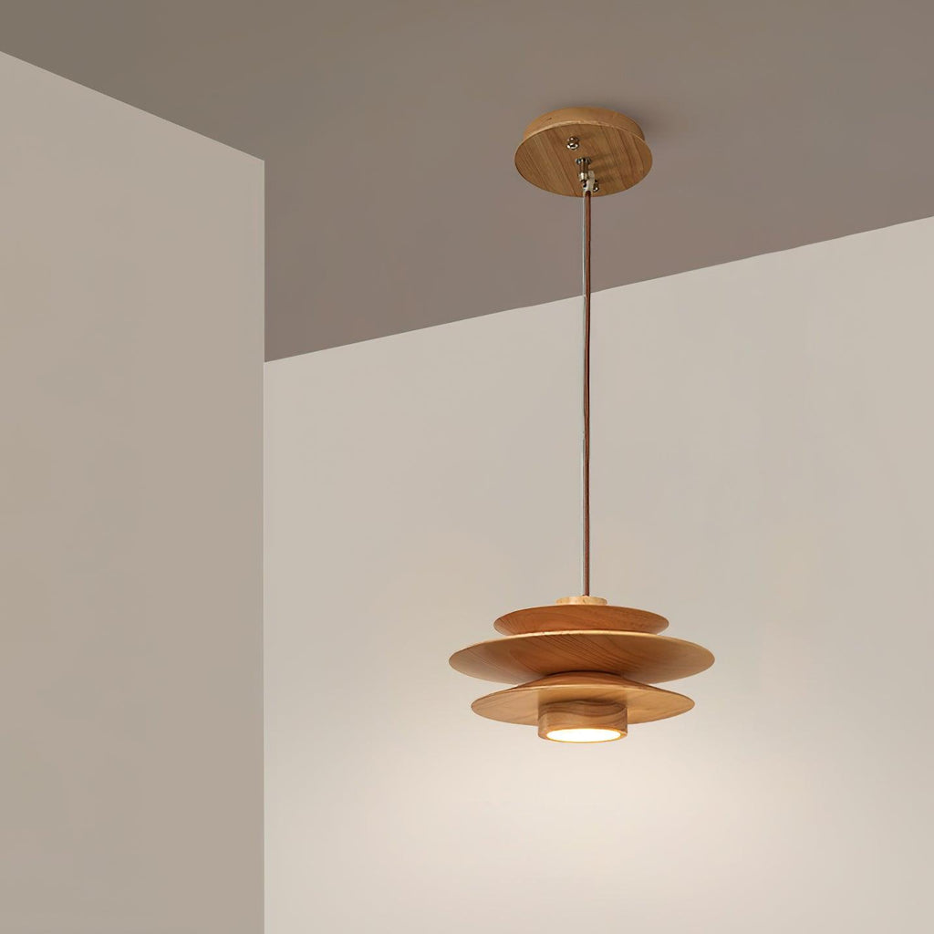 Axis Mid Century Walnut Pendant Light
