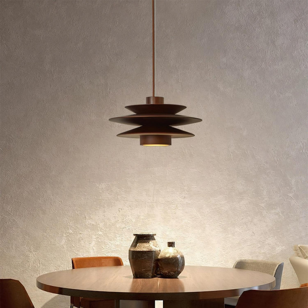 Axis Mid Century Walnut Pendant Light