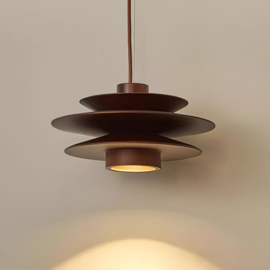 Axis Mid Century Walnut Pendant Light
