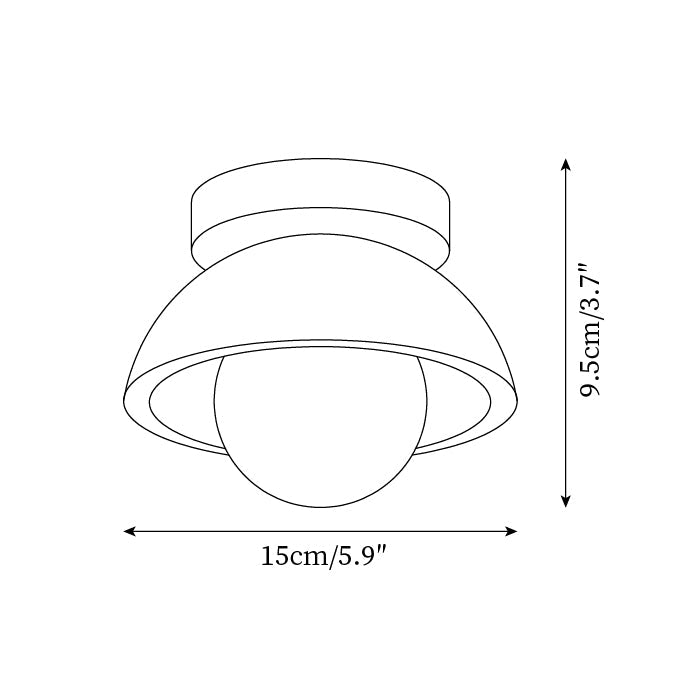 Mysa Minimalist Travertine Ceiling Light