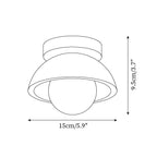 Mysa Minimalist Travertine Ceiling Light