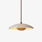 Zodore Wide-Brim Travertine Pendant Light