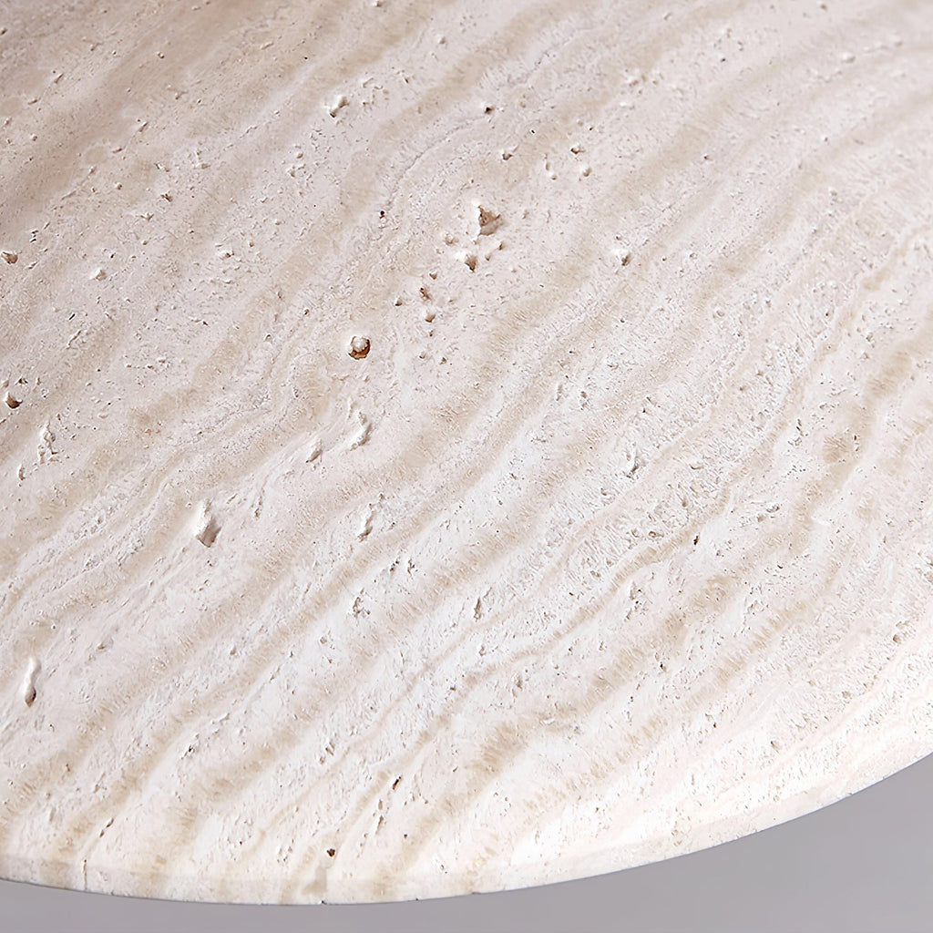 Zodore Wide-Brim Travertine Pendant Light