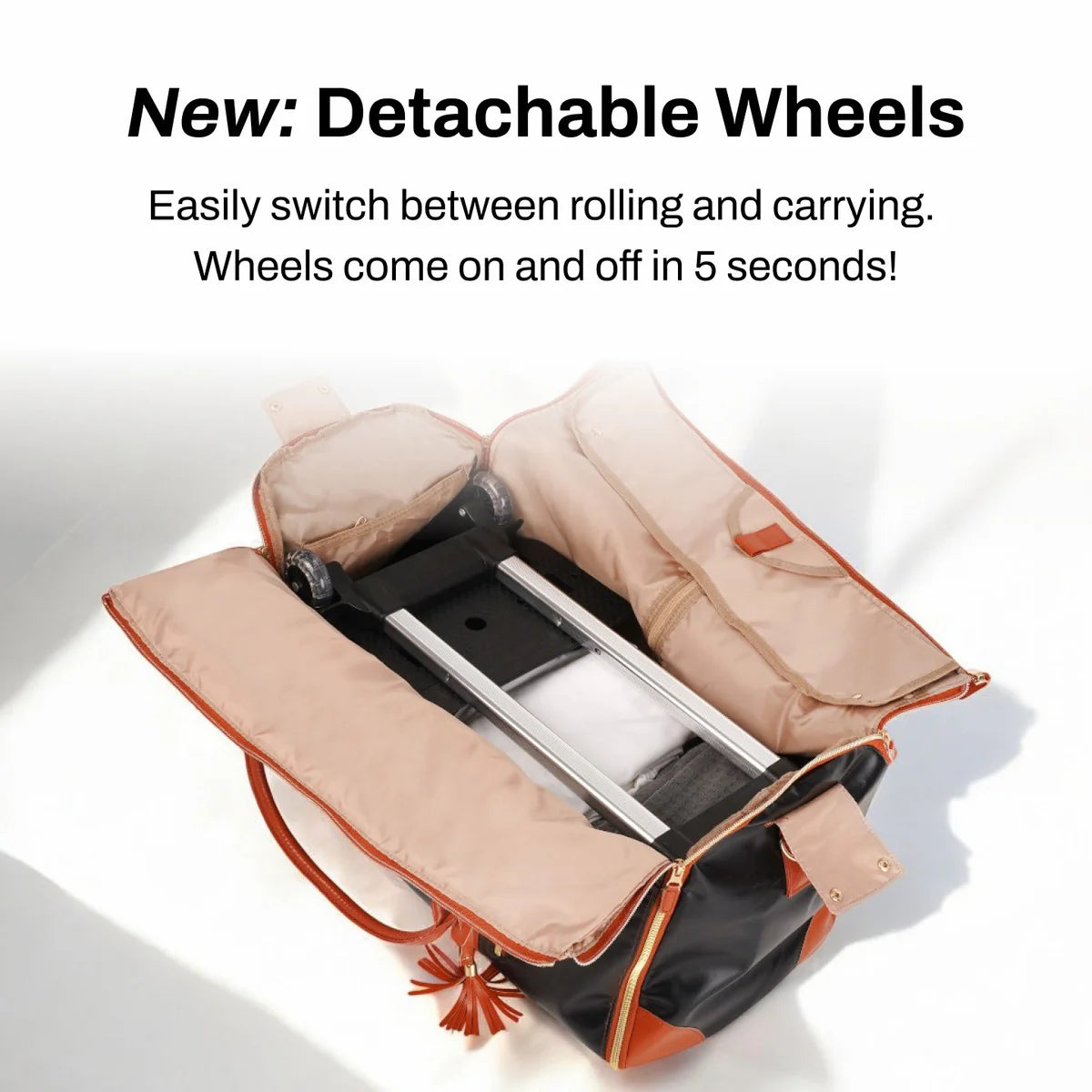 Amazirhub Foldable Garment Travel Bag with Wheels