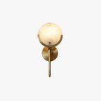 Bravi Brass Wall Sconce with Alabaster Shade