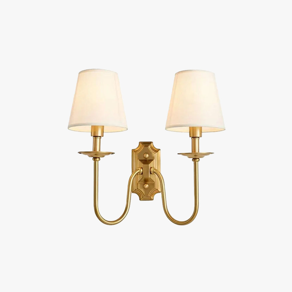 Chloe Vintage Fabric-Shade Wall Lamp