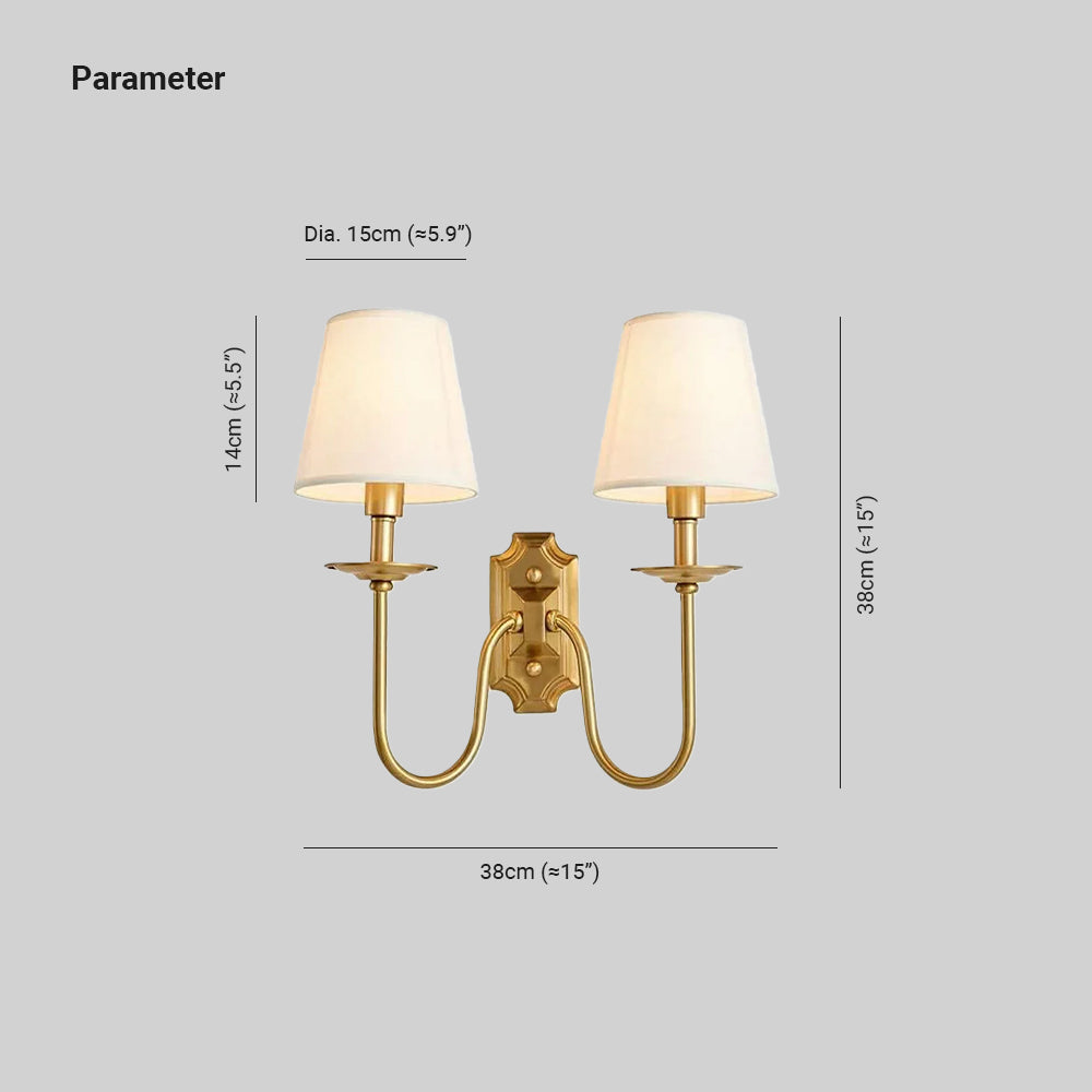 Chloe Vintage Fabric-Shade Wall Lamp