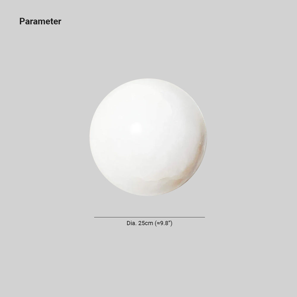 Grex Elegant Minimalist Round Alabaster Wall Sconce