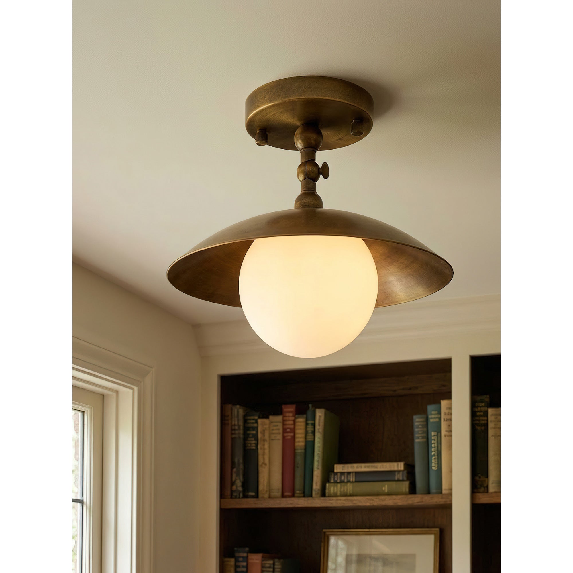 Marie Petite Flush Mount Surface Ceiling Lamp Organic Stone LED Bedroom Hallway — Multiple Finishes