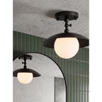 Marie Petite Flush Mount Surface Ceiling Lamp Organic Stone LED Bedroom Hallway — Multiple Finishes