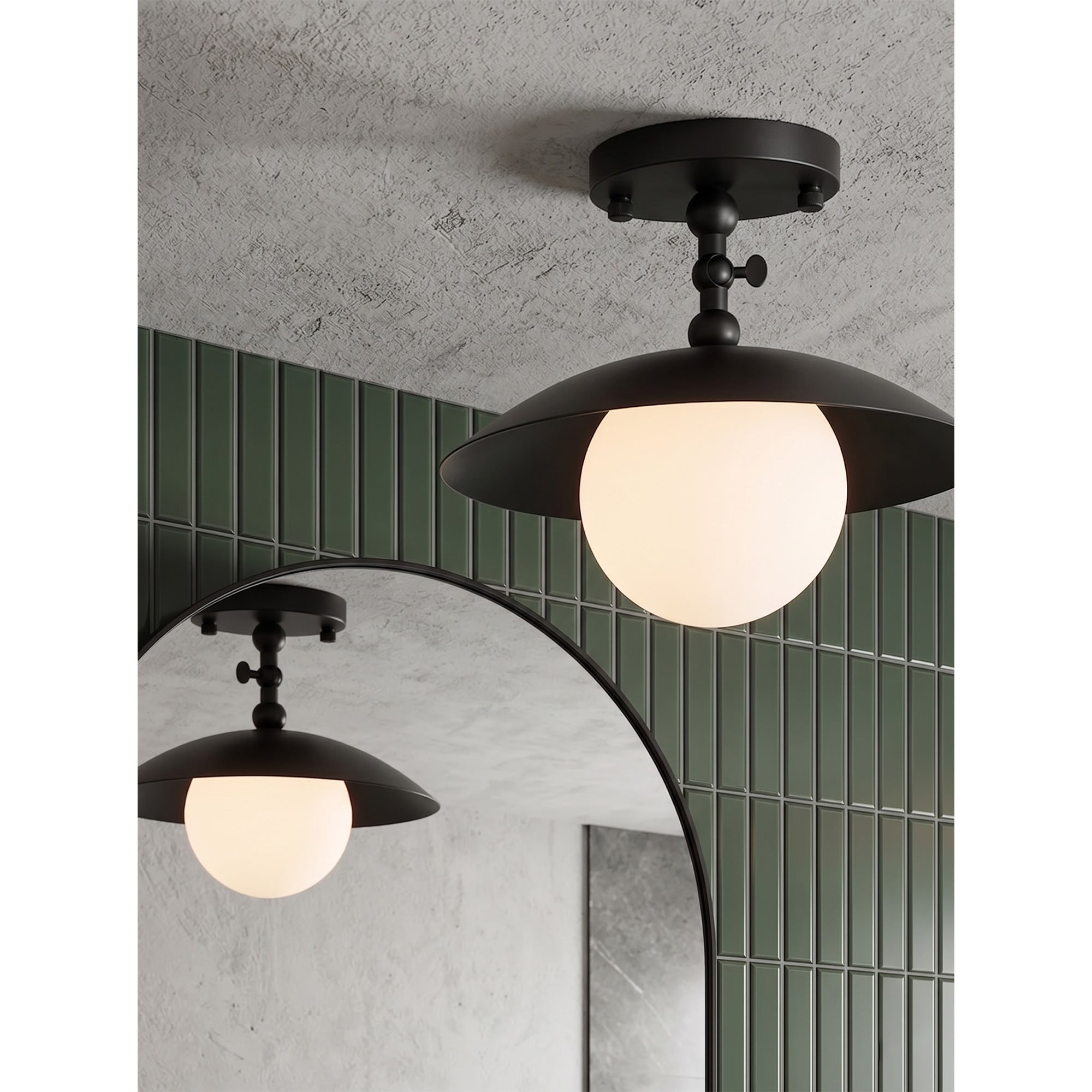 Marie Petite Flush Mount Surface Ceiling Lamp Organic Stone LED Bedroom Hallway — Multiple Finishes