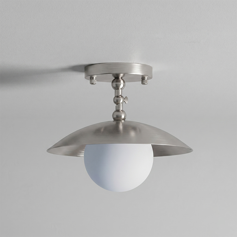 Marie Petite Flush Mount Surface Ceiling Lamp Organic Stone LED Bedroom Hallway — Multiple Finishes