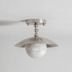 Marie Petite Flush Mount Surface Ceiling Lamp Organic Stone LED Bedroom Hallway — Multiple Finishes