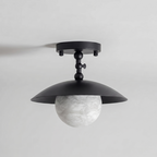 Marie Petite Flush Mount Surface Ceiling Lamp Organic Stone LED Bedroom Hallway — Multiple Finishes