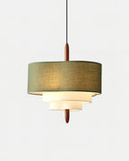 Ophel Green Fabric Pendant Lamp