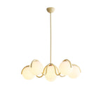 Pheva Curve Linear Chandelier Red&Silver