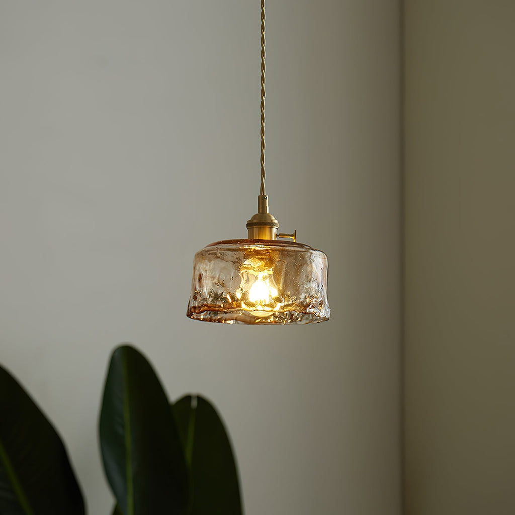 Amberlyn Vintage Amber Glass Pendant Light