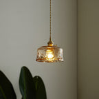Amberlyn Vintage Amber Glass Pendant Light