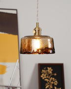 Amberlyn Vintage Amber Glass Pendant Light