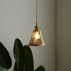 Amberlyn Vintage Amber Glass Pendant Light