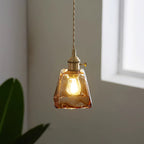 Amberlyn Vintage Amber Glass Pendant Light