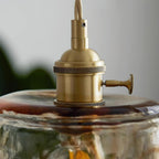 Amberlyn Vintage Amber Glass Pendant Light