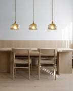 Amberlyn Vintage Amber Glass Pendant Light