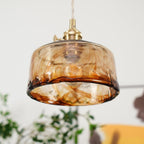Amberlyn Vintage Amber Glass Pendant Light